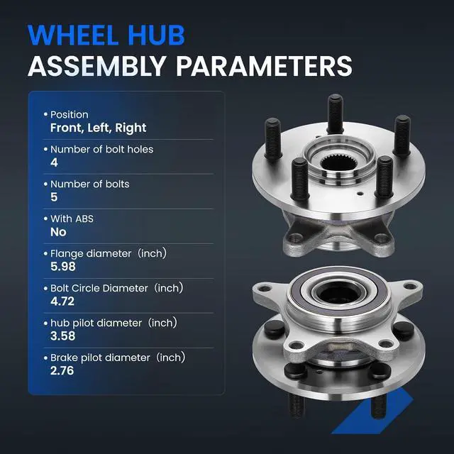 Alt view image 4 of 7 - 513421 Front Wheel Bearing and Hub Assembly Compatible with Honda Civic 2017-2021 2.0L L4 Gas, 1 PCS
