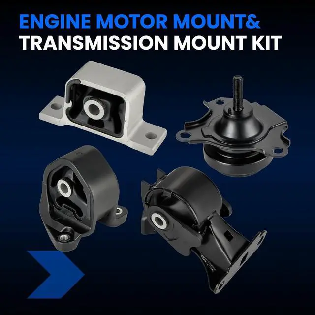 Alt view image 3 of 6 - Engine Motor and Transmission Mount Kit Set of 4 Compatible with Honda CR-V 2002-2006 L4 2.4L, Replace for A4504 A4506 A6596 A6597