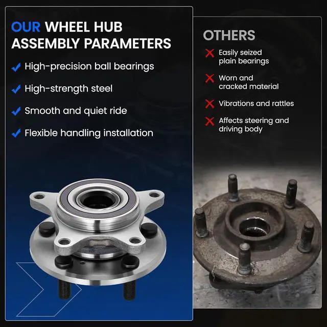 Alt view image 6 of 7 - 513421 Front Wheel Bearing and Hub Assembly Compatible with Honda Civic 2017-2021 2.0L L4 Gas, 1 PCS