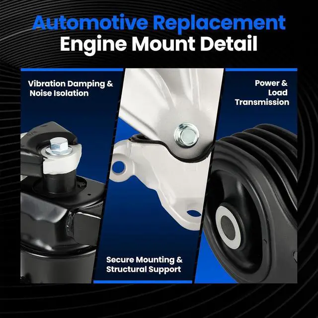 Alt view image 5 of 6 - Engine Motor and Trans Mounts Set of 3 Compatible with Honda Civic 2012-2013 1.5L 1.8L 2.4L L4, Replace for A65048 A65021 A65087