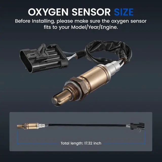 Alt view image 3 of 7 - Upstream O2 Sensor for Chevy Blazer Camaro Caprice Express 1500, for GMC C1500 C2500 K1500 K2500 Savana 1500/2500/3500 Sonoma, 234-4012 19178918 Oxygen Sensor Replacement, 1PCS