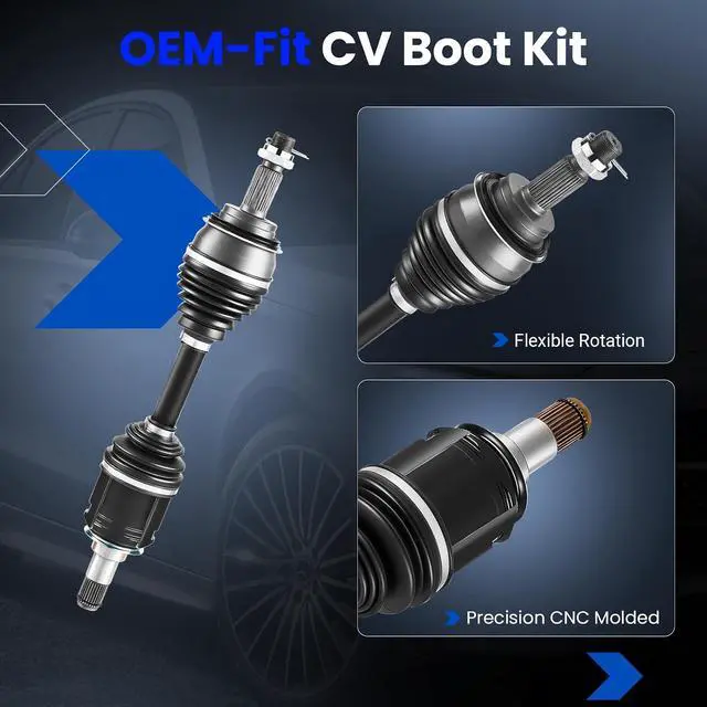 Alt view image 4 of 7 - Front CV Axle Shaft Assembly Set for Toyota Tacoma 05-22,4343004070 | For 4Runner FJ Cruiser, For Lexus GX460 GX470, M28×1.5, 25.6", 40Cr Steel, High Torque, Replace# 66-5235, 2PCS