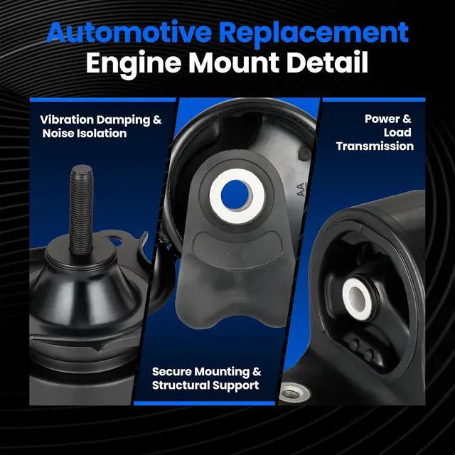 Alt view image 5 of 6 - Engine Motor and Transmission Mount Kit Set of 4 Compatible with Acura EL 2001-2005 1.7L L4, Compatible with Honda Civic 2001-2005 1.7L L4, Replace for A6591 A6588 A4511 A6595