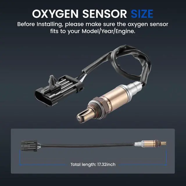 Alt view image 3 of 7 - Up & Downstream O2 Sensor for Chevy Beretta Corsica Impala Blazer P30 S10 Tahoe Yukon, for Buick Century Lesabre Regal Skylark, 19178930 15703 Oxygen Sensor Replacement, 1PCS