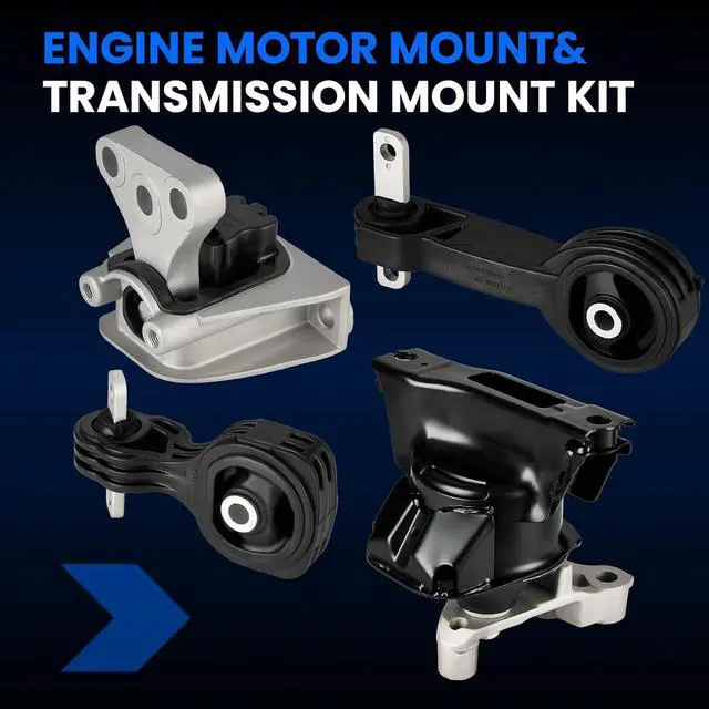 Alt view image 3 of 6 - Engine Motor and Transmission Mount Kit Set of 4 Compatible with Honda Civic 2006-2011 1.8L L4, Replace for A4530 A4534 A4543 A4546