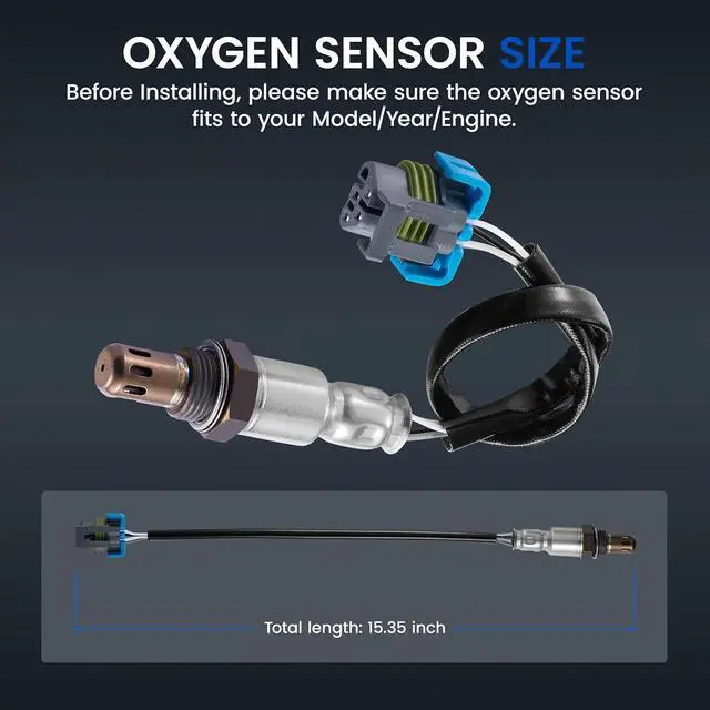 Alt view image 3 of 7 - Downstream O2 Sensor for Chevy Captiva Sport 2012-2015 2.4L L4, Equinox 2011-2017, for GMC Terrain, 234-4530 2134768 25024708 Oxygen Sensor Replacement, 1PCS
