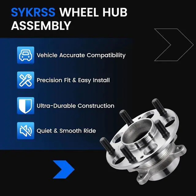 Alt view image 7 of 7 - 512450 Rear Wheel Bearing and Hub Assembly with ABS FWD Models, 2PCS | Compatible with Honda Civic 2013-2015 1.8L 2.4L L4 Gas