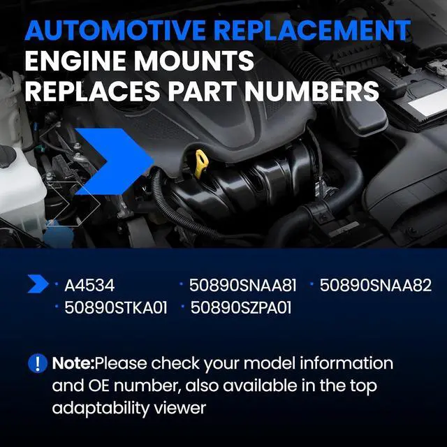 Alt view image 4 of 6 - Front Engine Motor Mount 1PCS Compatible with Honda Civic 2006-2011 L4 1.8L, Replace for A4543