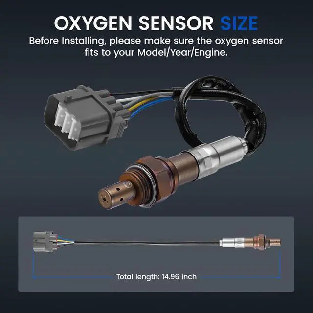 Alt view image 3 of 7 - Oxygen O2 Sensor 234-5010 Compatible with Honda Pilot, Ridgeline,Accord, Odyssey, 12581688 36531RCAA02 Upstream Replacement Oxygen Sensor Compatible with Acura RL TL MDX for Saturn,1PCS