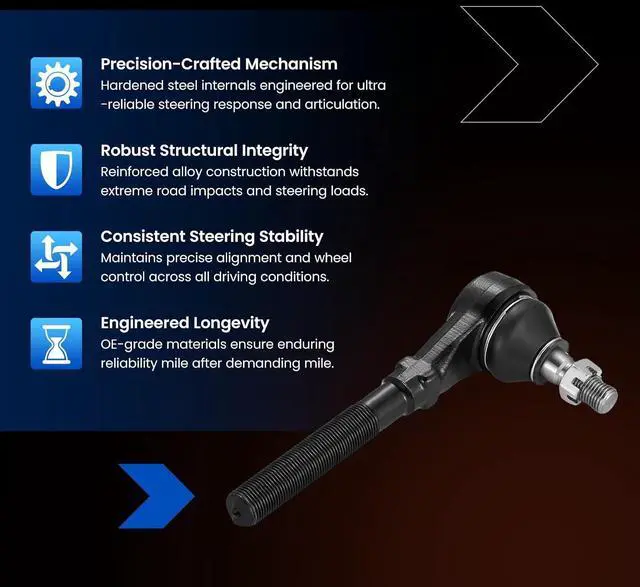 Alt view image 6 of 7 - 1PCS ES3366T Front Outer Left Tie Rod End Compatible with Lincoln 2002 Blackwood, 1998-2002 Navigator,Compatible with 1997-2002 Expedition, 1997-2003 F150, 1997-1999 F250, 2004 F150 Heritage