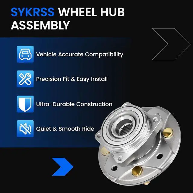 Alt view image 7 of 7 - 513098 Front Wheel Bearing and Hub Assembly 4-Lug 2 PCS | Compatible with Acura CL 1998-1999 2.3L L4, Compatible with Honda Accord 1990-1997 2.2L L4