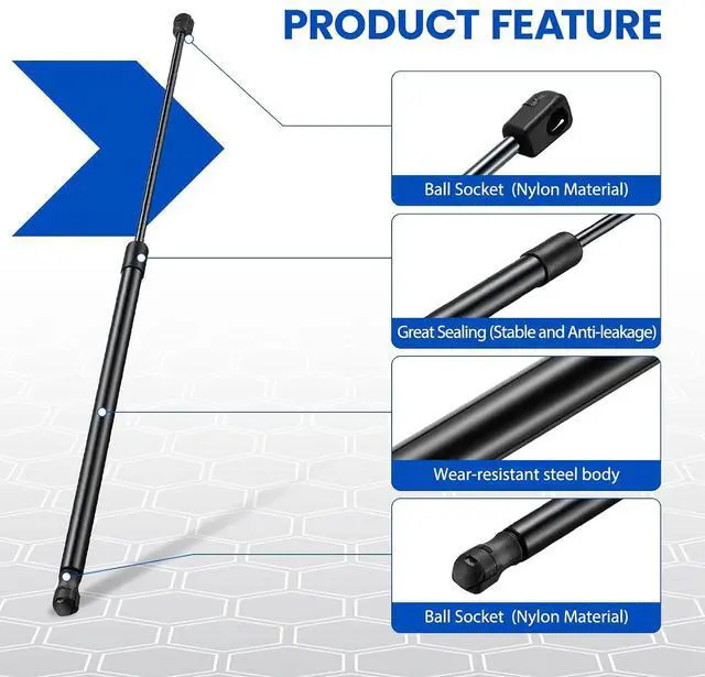 Alt view image 2 of 7 - ML2790 28" Gas Strut, 90Lbs/400N Lift Support, Gas Spring for RV Bed Storage Box Lid Tonneau Cover Truck Bed Cover Travel Trailer Floor Hatch Trap Door Truck Camper Shell Shock, 2-Piece Set