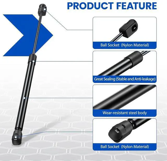 Alt view image 2 of 7 - ML1310 SX150P10 15 inch Gas Strut,10Lbs/44N Lift Support, Gas Spring for Snugtop are Leer Camper Topper Shell Rear Window Truck Canopy Cap Cover,RV Motorhome Cargo Storage Cabinets Door, 2pcs