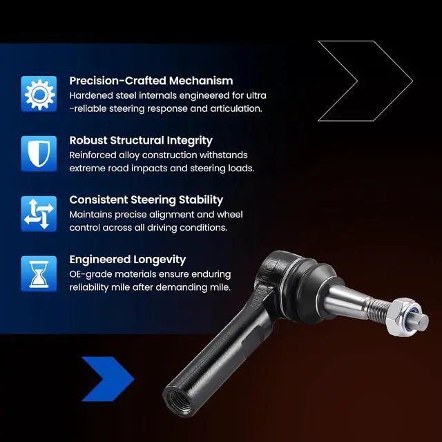 Alt view image 6 of 7 - 1PCS ES800901 Front Outer Tie Rod End Compatible with GMC 2011-2023 Sierra 2500 HD 3500 HD,Compatible with Chevrolet 2011-2023 Silverado 2500 HD 3500 HD, 19256659 22913602 84467789