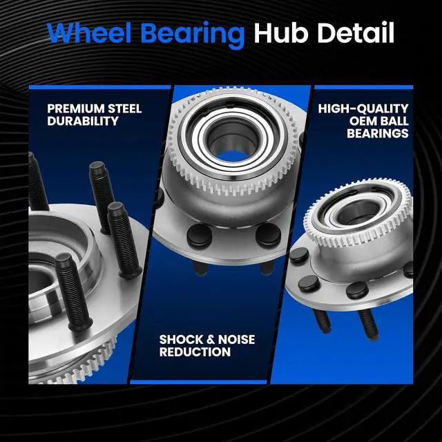 Alt view image 2 of 7 - 515139 Front Wheel Bearing and Hub Assembly Compatible with Dodge Ram 2500 2000-2002 5.9L 8.0L RWD, Compatible with Dodge Ram 3500 1994-1997 2000-2002 5.9L 8.0L RWD, 2 PCS