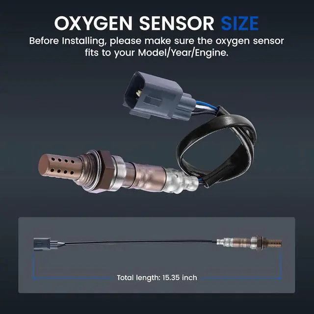 Alt view image 3 of 7 - Oxygen O2 Sensor 234-4169 Compatible with Toyota Land Cruiser, Sequoia,Tundra, 894650C140 Upstream & Downstream Replacement Oxygen Sensor Compatible with Lexus LS400,LS600h,LX570, 1PCS