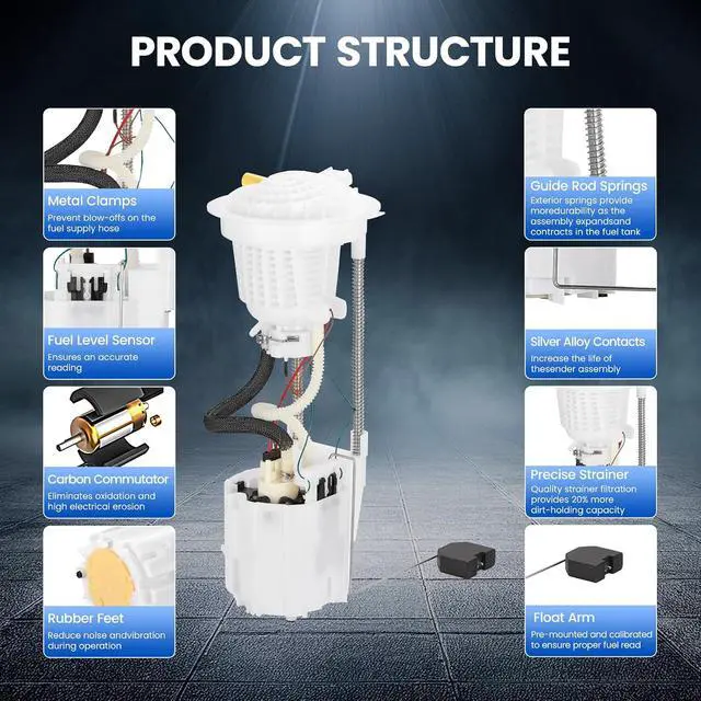 Alt view image 5 of 7 - E7260M Fuel Pump Module Assembly Compatible with Dodge Ram 2010 2500 5.7L V8 GAS, Replaces# 6594AA