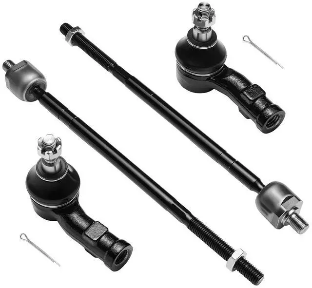 Main image of 4-PC Tie Rod Ends Kits Compatible with Ford Focus 2000-2006,2xInner tie rod EV419,2xOuter tie rod ES3587 ES3588