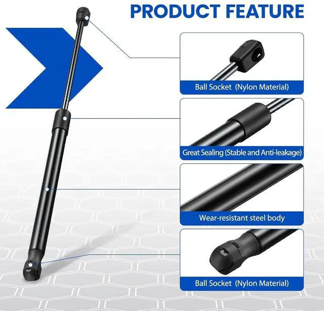 Alt view image 2 of 7 - C16-16552 17" Gas Strut, 90Lbs/400N Lift Support, Gas Spring for Camper Shell Window Motorhome Basement Storage Door Travel Trailer Bed Boat Hatch Replacement, 2-Piece Set (C16-15002 C16-15072)