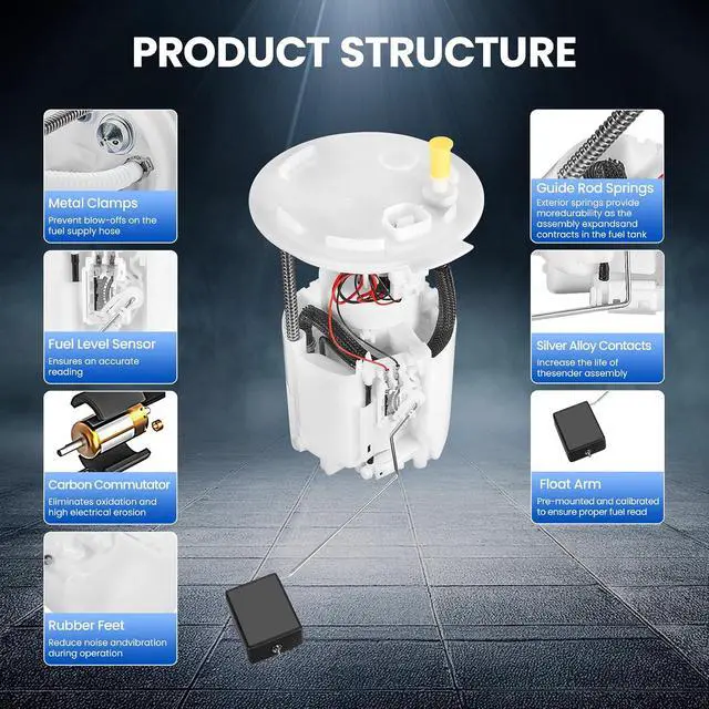 Alt view image 5 of 7 - E2621M Fuel Pump Module Assembly Compatible with Ford Fusion 2013-2020 2.5L L4 GAS