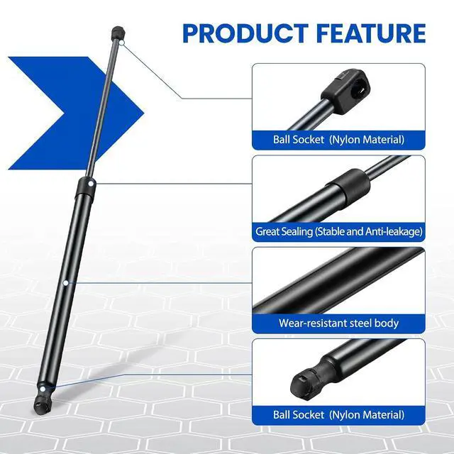 Alt view image 2 of 7 - C1615134 27" Gas Strut, 90Lbs/400N Lift Support, Gas Spring for Tonneau Cover Teardrop Trailer Cart Door RV Kitchen Door Replacement, 2-Piece Set (ML2690)