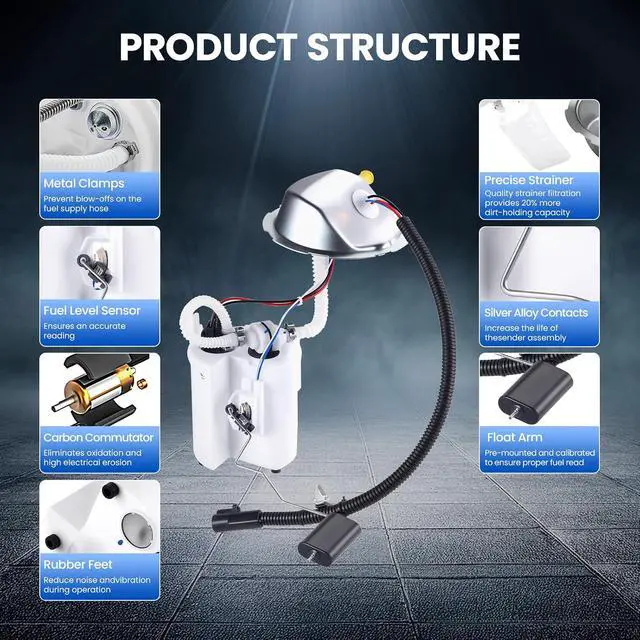 Alt view image 5 of 7 - E2450M Fuel Pump Module Assembly Compatible with Ford Focus 2004-2007 2.0L 2.3L L4