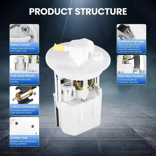Alt view image 5 of 7 - E8592M Fuel Pump Module Assembly Compatible with Mazda RX-8 2004-2008 1.3L R2, GAS, Replaces FG1250, SP4027M
