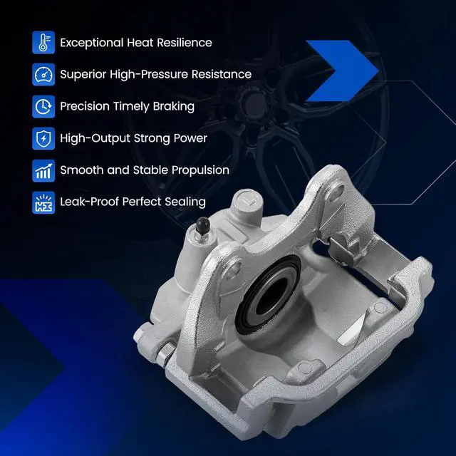 Alt view image 6 of 7 - Rear Brake Caliper Assembly for Chevrolet Silverado 1500 Tahoe | Compatible with GMC Sierra 1500 Yukon, 2007-2018, Replaces for 18B5031 18B5030