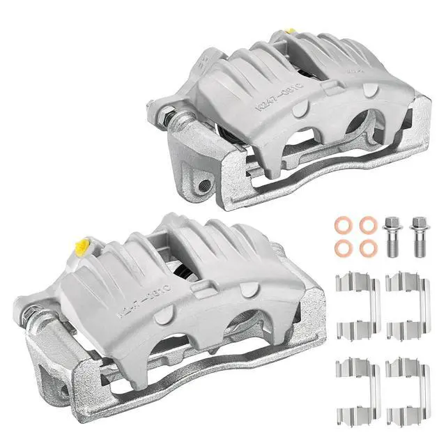 Alt view image 3 of 7 - Front Brake Caliper Assembly Replaces for 18-B4798 18-B4799, Compatible with Chevy SSR Trailblazer EXT 2003-2005, Compatible with GMC Envoy XL 2003-2005, for Ascender 2003-2004