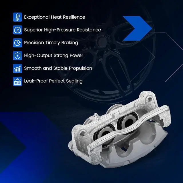 Alt view image 7 of 7 - Front Brake Caliper Assembly Replaces for 18-B4798 18-B4799, Compatible with Chevy SSR Trailblazer EXT 2003-2005, Compatible with GMC Envoy XL 2003-2005, for Ascender 2003-2004