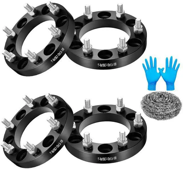 Main image of 1inch 6x5.5 Wheel Spacers Compatible with Toyota 4Runner Sequoia Tacoma Tundra FJ Cruiser GX460 GX470 SLX Colorado Passport H3T Sedona Amigo i-290 i-370,108mm Center Bore M12x1.5 Studs 139.7mm, 4PCS