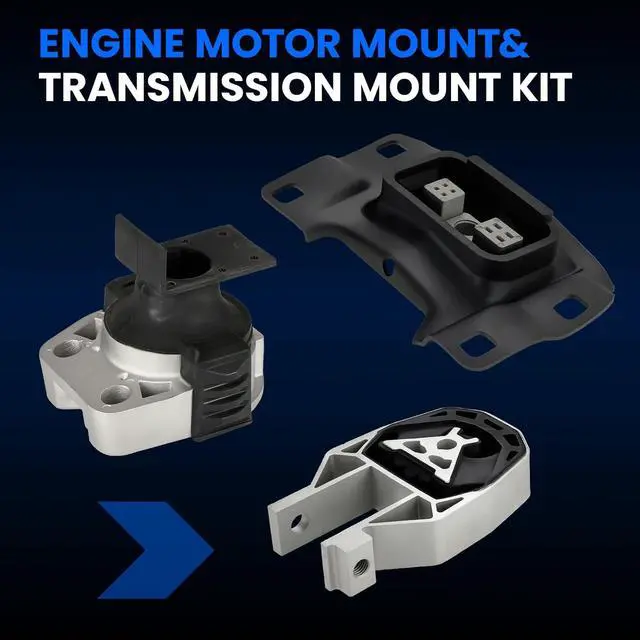Alt view image 3 of 6 - Engine Motor and Trans Mounts Set of 3 Compatible with Ford Focus 2012-2016 L4 2.0L, Replace for A5312 A5520 A5612