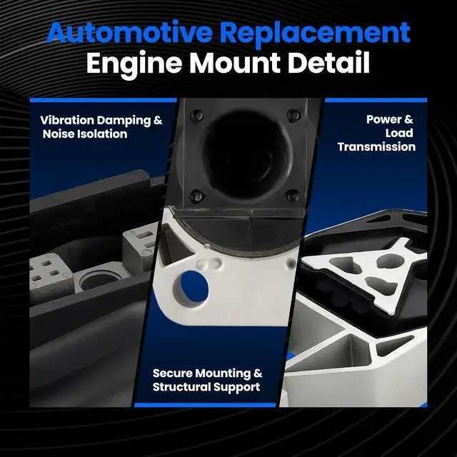 Alt view image 5 of 6 - Engine Motor and Trans Mounts Set of 3 Compatible with Ford Focus 2012-2016 L4 2.0L, Replace for A5312 A5520 A5612