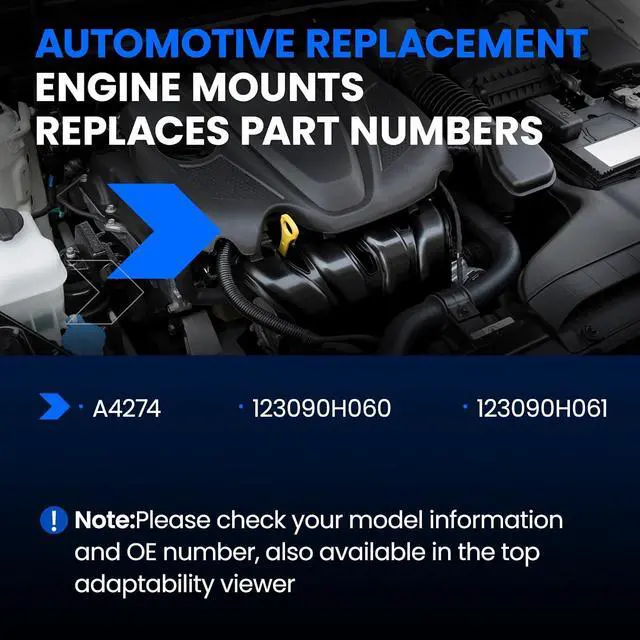 Alt view image 4 of 6 - Front Engine Motor Mount 1PCS Compatible with Toyota Camry 2007-2011 2.4L L4, Replace for A4274