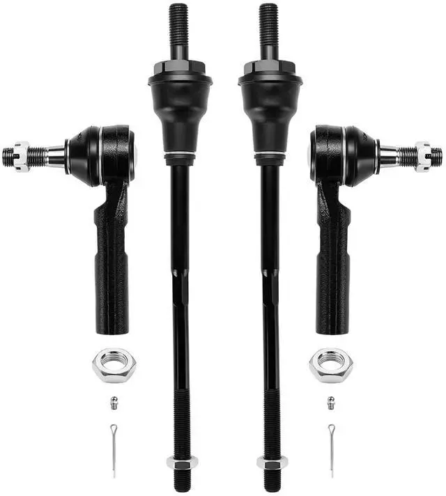 Alt view image 2 of 7 - 4-PC Tie Rod Ends Kits Compatible with Chevy Express2500 2003-2019,2xOuter tie rod ES3609,2xInner tie rod ES80277