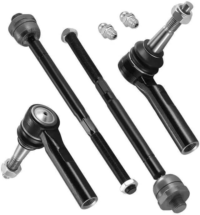 Main image of 4-PC Tie Rod Ends Kits Compatible with Chevy Silverado2500 2011-2019,2xOuter tie rod ES800901,2xInner tie rod EV800935