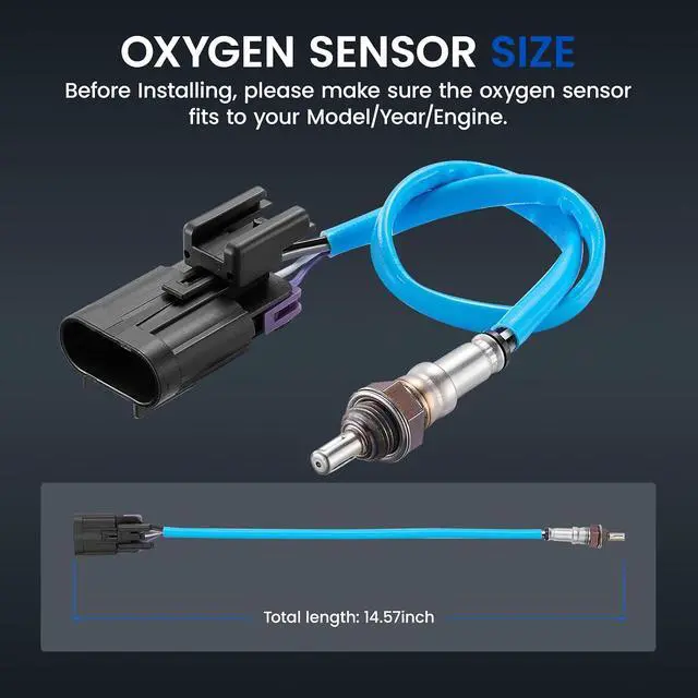 Alt view image 3 of 7 - Downstream O2 Sensor for Indian Motorcycle: FTR Chief Chieftain Challenger Springfield Roadmaster Scout, 4013979 4016021 Oxygen Sensor Replacement, 1PCS