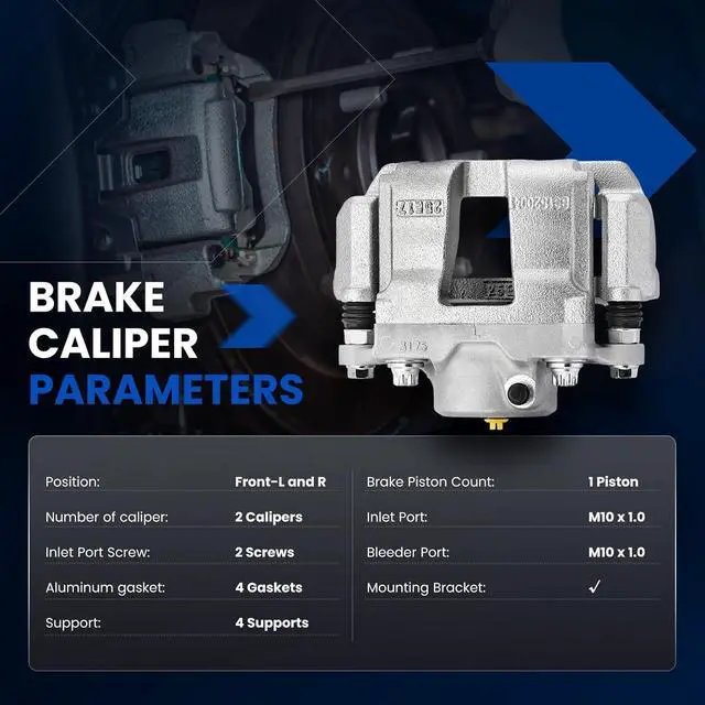 Alt view image 5 of 7 - Front Brake Caliper Assembly Replaces for 19-B6460S 19-B6461S, Compatible with Hyundai Sonata 2012-2014 2.0L 2.4L L4, Compatible with Kia Optima 2011-2016 2.4L L4