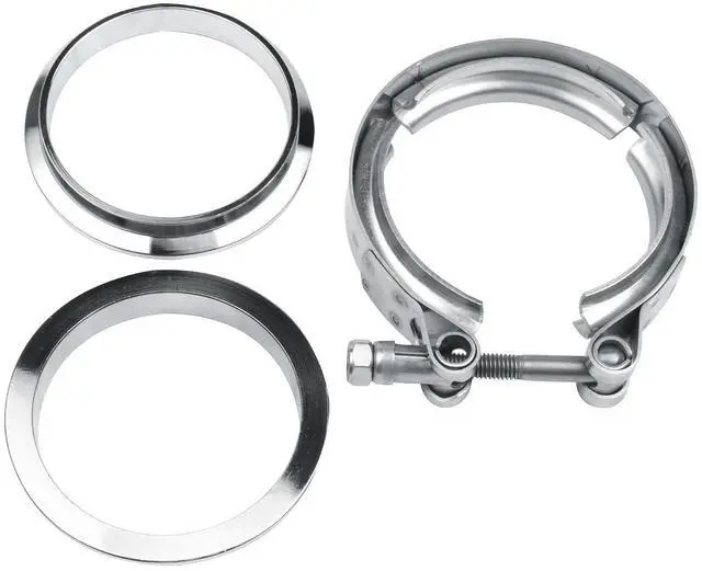 Main image of 2.5" Universal Stainless Steel V Band Clamp Flat Flange Kit Assembly