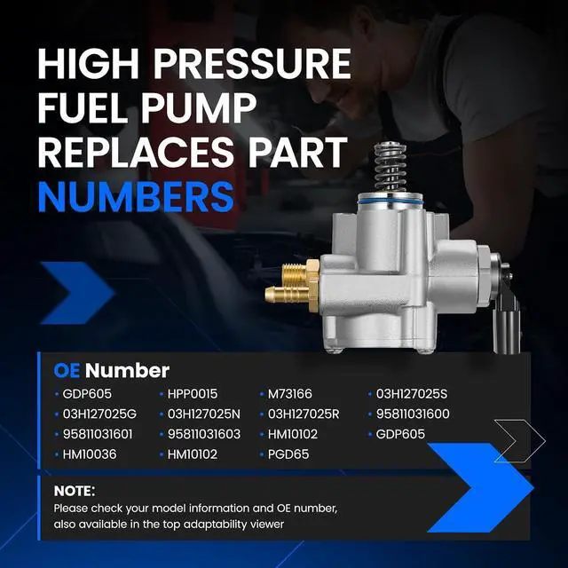 Alt view image 5 of 7 - GDP605 High Pressure Fuel Pump with Compatible with Porsche 2011-2014 2016-2018 Cayenne; Compatible with VW Touareg 2011-2017, 2018-2022 Atlas, 2012-2016 CC, 2012-2018 Passat