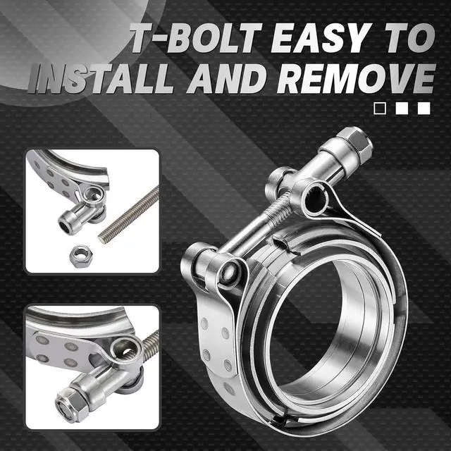 Alt view image 5 of 7 - 2.0 Inch V Band Clamp with Flange Male Female Universal 304 Stainless Steel for car 1PC