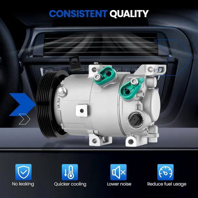 Alt view image 4 of 7 - 168306 Air Conditioning A/C Compressor with Clutch Compatible with Hyundai Elantra 2017, Compatible with Kia Forte Koup 2014-2017, for Forte5 14-16, for Soul 2014-2019, 1.6L L4 GAS