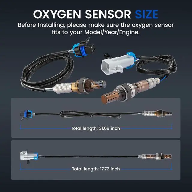 Alt view image 3 of 7 - Oxygen O2 Sensor 234-4668 & 234-4066 Compatible with Chevy Cobalt HHR, G5,1 PCS Upstream and 1 PCS Downstream Replacement Oxygen Sensor Compatible with Saturn Ion Vue