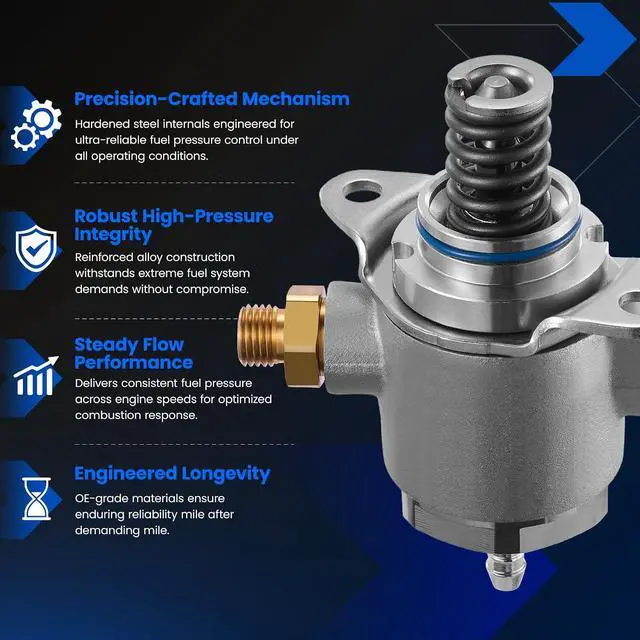 Alt view image 7 of 7 - GDP602 High Pressure Fuel Pump Compatible with 2010-2016 A4 A4Quattro,2010-2014 A5, 2010-2017 A5Quattro, 2012-2015 A6, 2013-2015 A6Quattro, 2013-2016 allroad,2011-2017 Q5, 2011-2015 TT Quattro