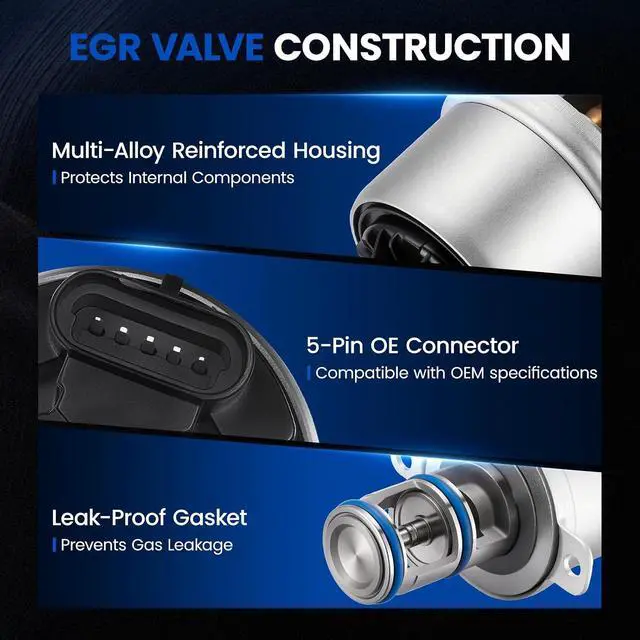 Alt view image 2 of 7 - SKYRSS EGV1031 EGR Valve for Ford 6.0L Powerstroke F250 F350 05-07 | Fits E-Series 6.0L/6.8L V10, Fits F-250/350 6.0L Diesel, Replaces 5C3Z-9F452-AA & EGV1034, Heavy Duty
