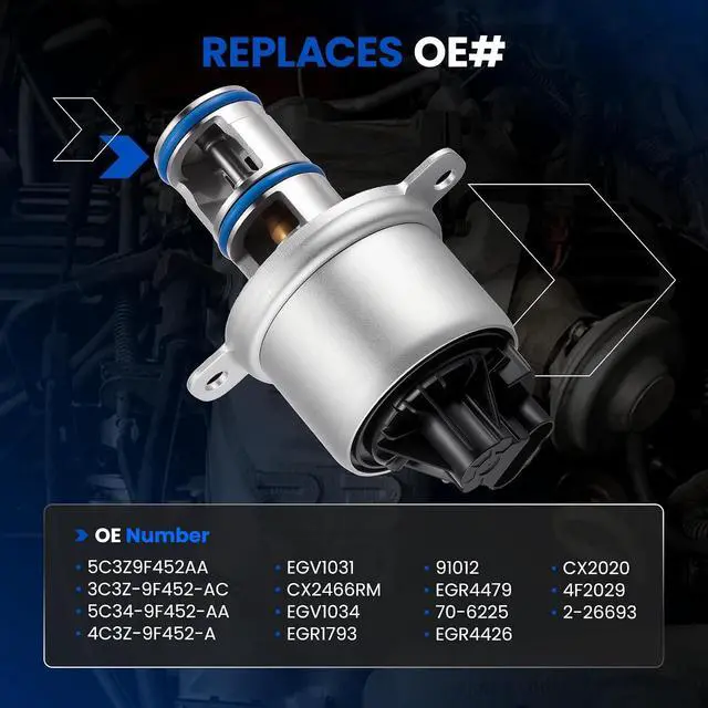 Alt view image 3 of 7 - SKYRSS EGV1031 EGR Valve for Ford 6.0L Powerstroke F250 F350 05-07 | Fits E-Series 6.0L/6.8L V10, Fits F-250/350 6.0L Diesel, Replaces 5C3Z-9F452-AA & EGV1034, Heavy Duty