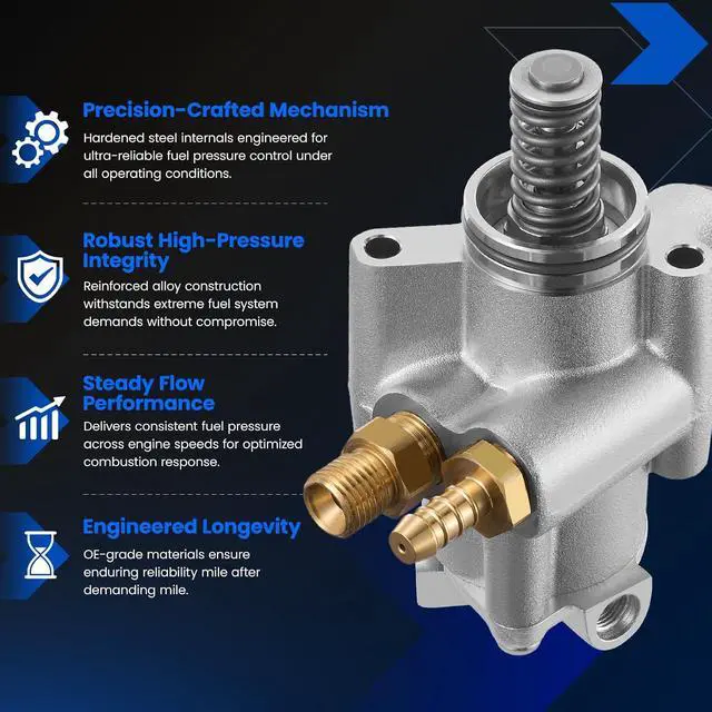 Alt view image 7 of 7 - GDP601 High Pressure Fuel Pump Compatible with Audi A3 A4 A4 Quattro TT TTS Quattro, Compatible with Volkswagen Eos Golf R GTI Jetta Passat