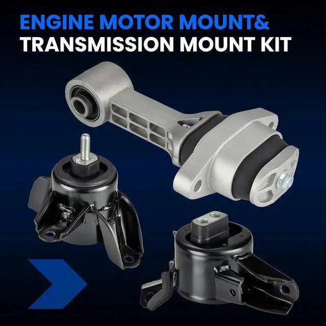 Alt view image 3 of 6 - Engine Motor and Trans Mounts Set of 3 Compatible with Hyundai Accent 2012-2014 1.6L L4, Compatible with Hyundai Veloster 2012-2016 1.6L L4, Replace for A71004 A71029 A71020