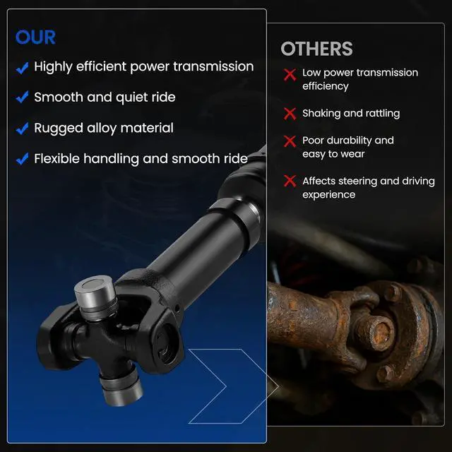 Alt view image 6 of 7 - 938-224 Front Drive Shaft Complete DriveShaft Assembly Compatible with Chevy GMC Tahoe Yukon K1500 K1500 Suburban 1995-1999, 1995-2000 K2500/K3500
