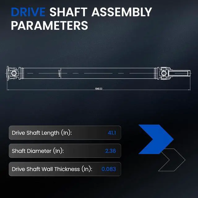 Alt view image 4 of 7 - 936-250 Rear Drive Shaft Assembly - Compatible with 1990-1993 Mazda Miata L4 1.6L All Body Styles